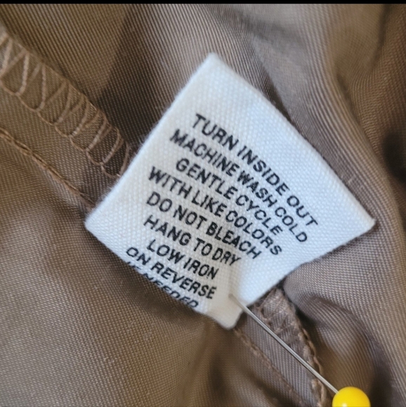 Anthropologie Mine Tan Bomber Jacket Women's SZ Sm. ZIP snap flap pockets - Picture 7 of 10